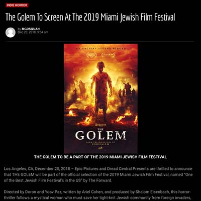 The Golem To Screen At The 2019 Miami Jewish Film Festival